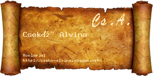 Csekő Alvina névjegykártya
